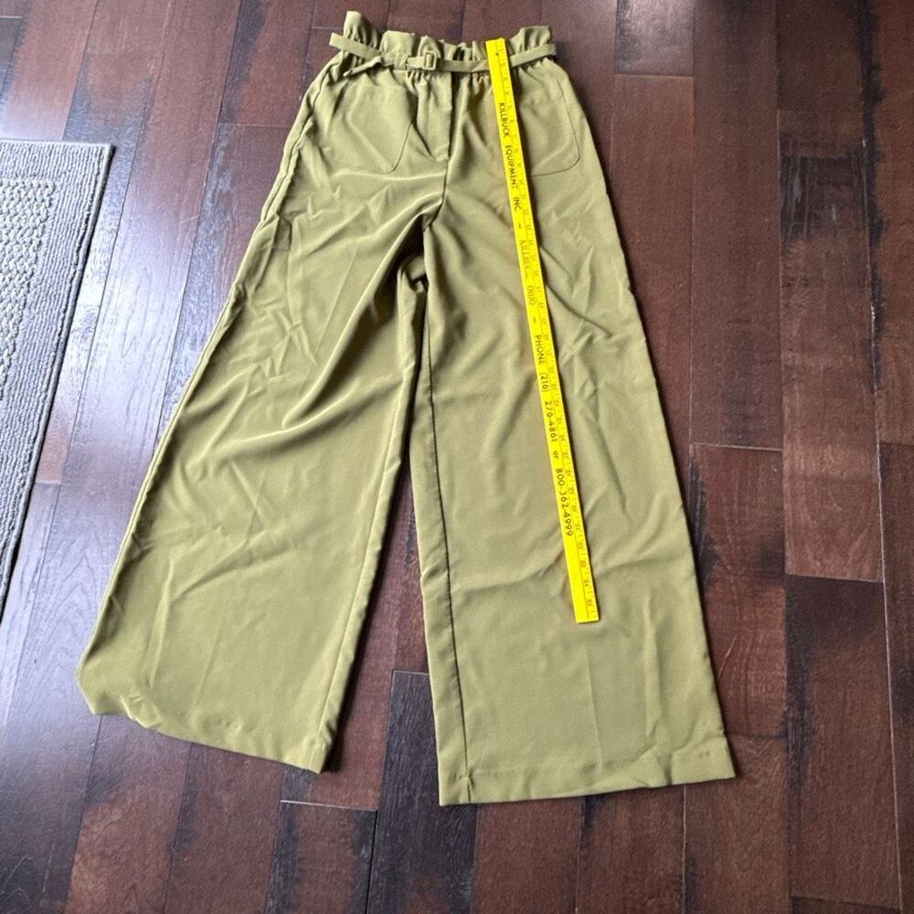 New York and co high waist wide leg paper bag dress pants size medium women’s gr - Picture 6 of 10